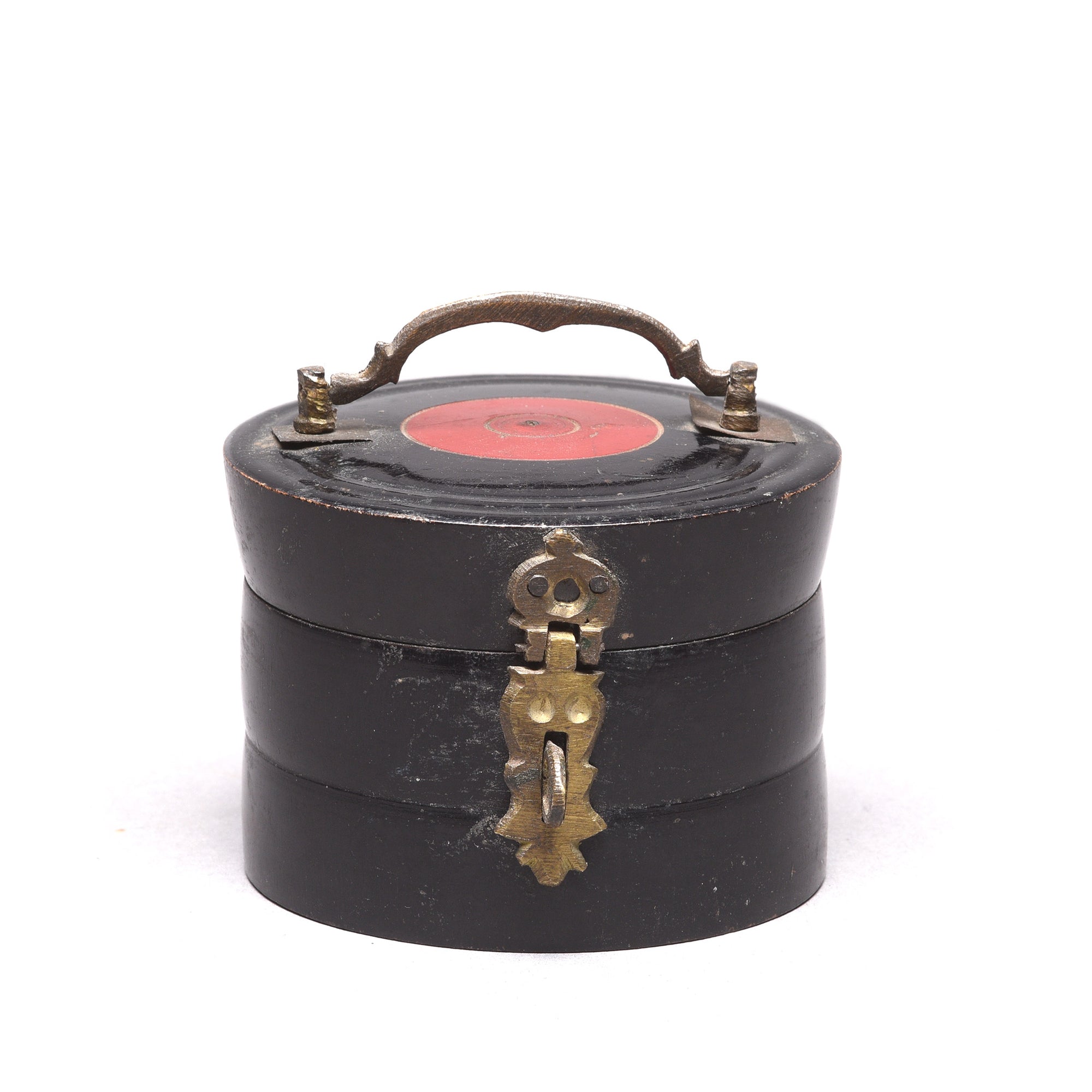 Antique Indian Regency Style Black Lacquer Pot - 19thC | Indigo Antiques