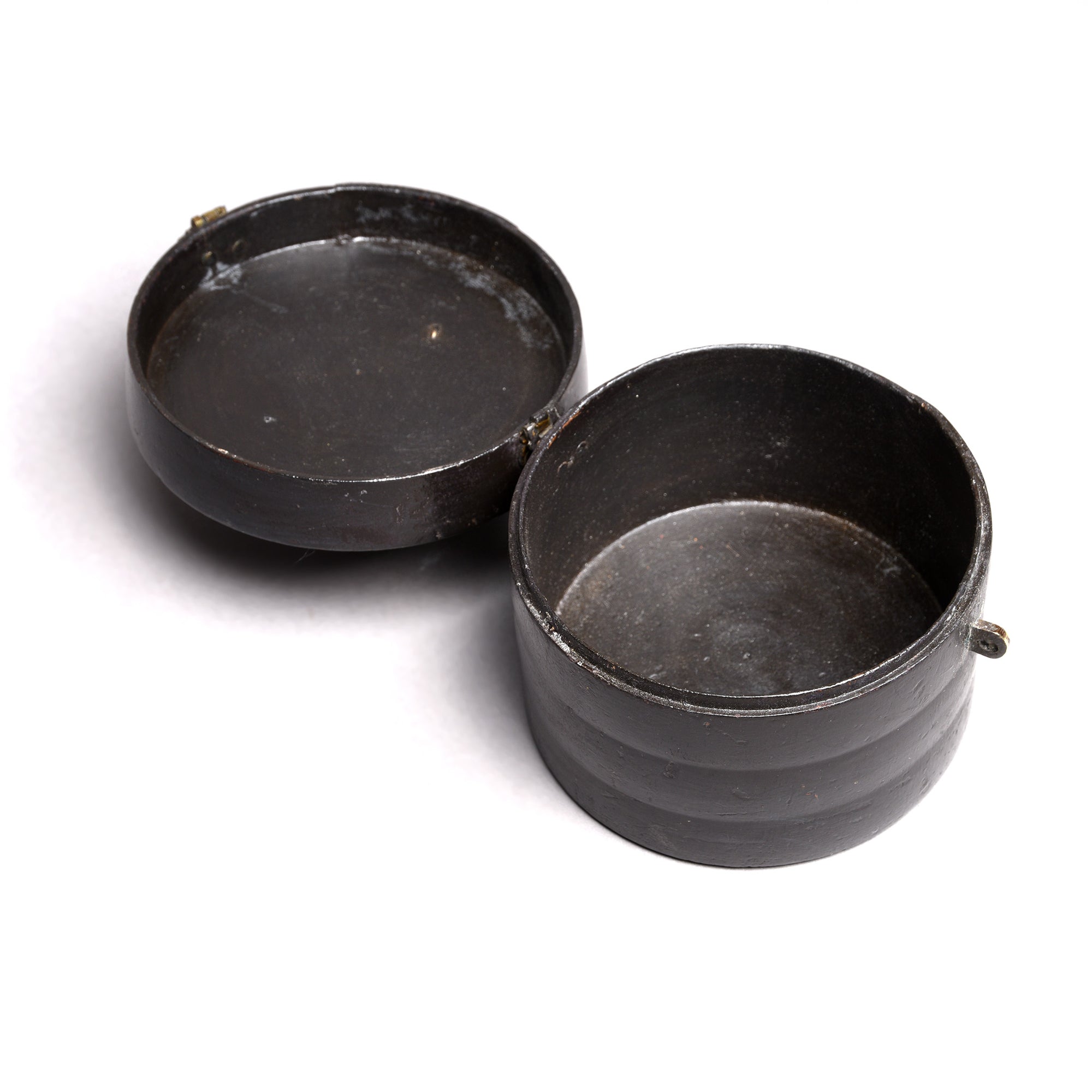 Vintage Regency Style Black Lacquer Pot-Rajasthan | Indigo Antiques