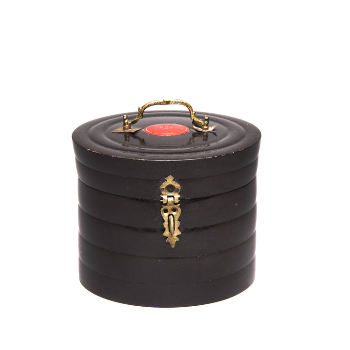 Black Lacquer Pot From Rajasthan - 19thC | Indigo Antiques