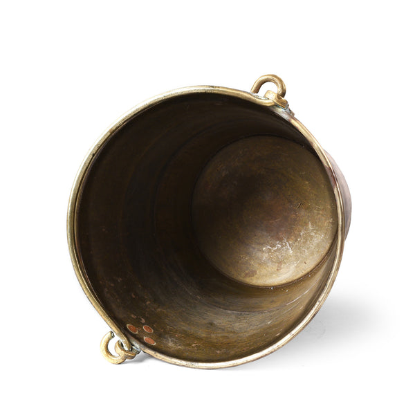 Brass Temple Bucket From Rajasthan - Ca 85 Yrs Old