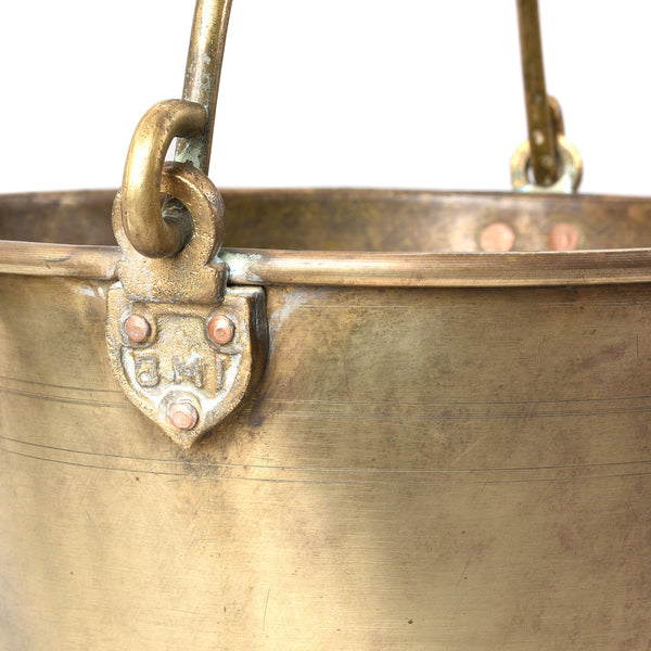 Brass Temple Bucket From Rajasthan - Ca 85 Yrs Old