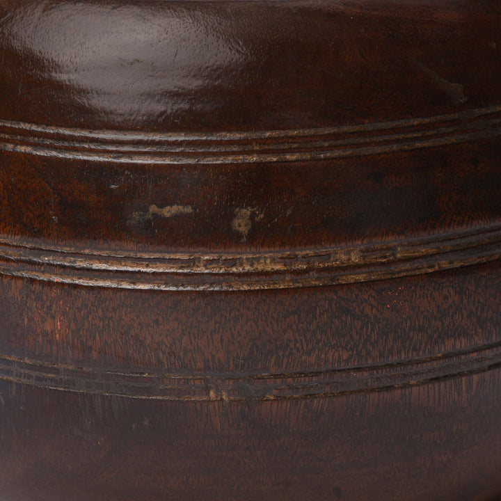 Detail From Old Jackfruit Rice Measure From Kerala - Ca 1920's | Indigo Antiques