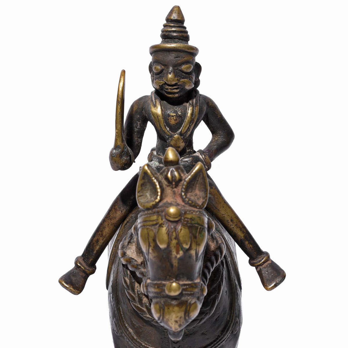 Detail Of a Bronze Khandoba Riding A Horse From The Deccan - Early 19Thc | Indigo Antiques