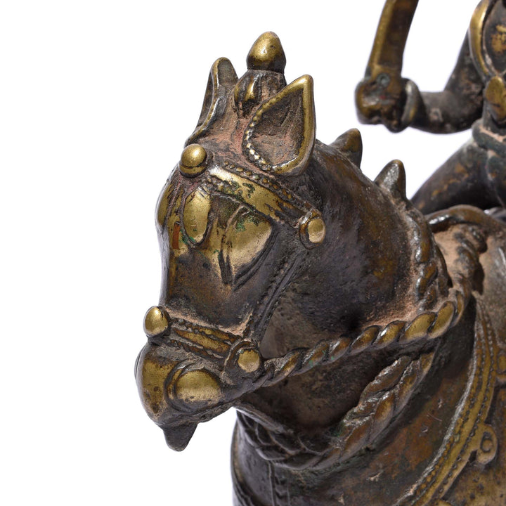 Horse Detail From Bronze Horse And Kahndoba From The Deccan - Early 19Thc | Indigo Antiques
