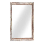 White Painted Indian Mirror (117 x 71cm)