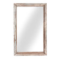 White Painted Indian Mirror (117 x 71cm)