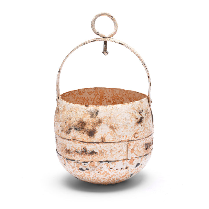 Pale Vintage Well Buckets From Rajasthan For Hanging Planter | Indigo Antiques