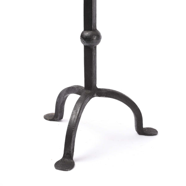 Hand Wrought Iron Candlestick From Rajasthan