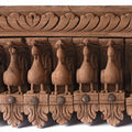 Carved Teak Peacock Panel - 19thC
