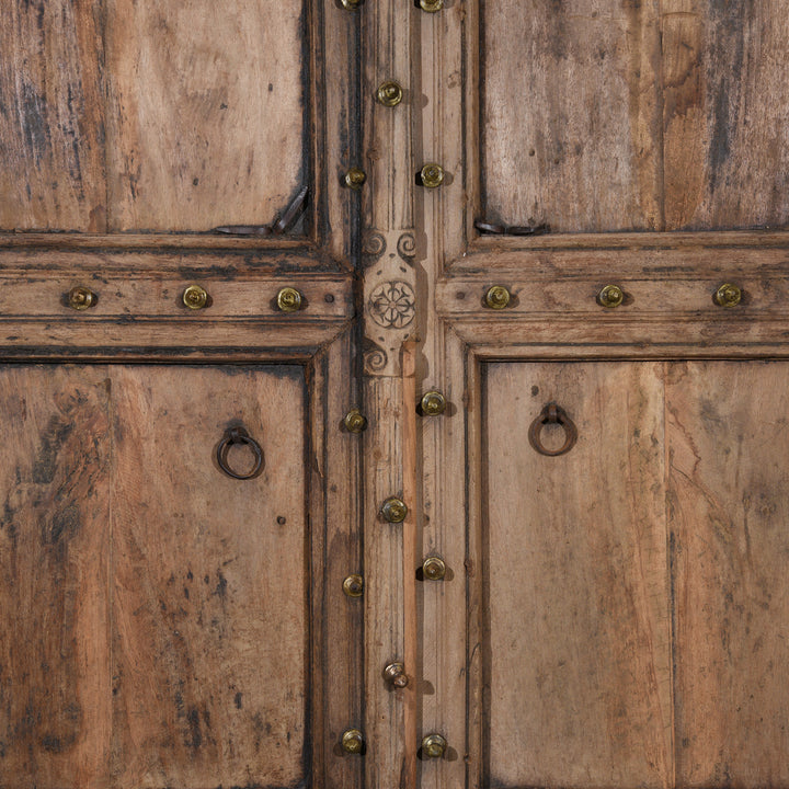 Handles Detail From Carved Teak Door - 19thC | Indigo Antiques