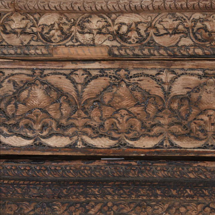 Carving Detail From Carved Teak Door - 19thC | Indigo Antiques