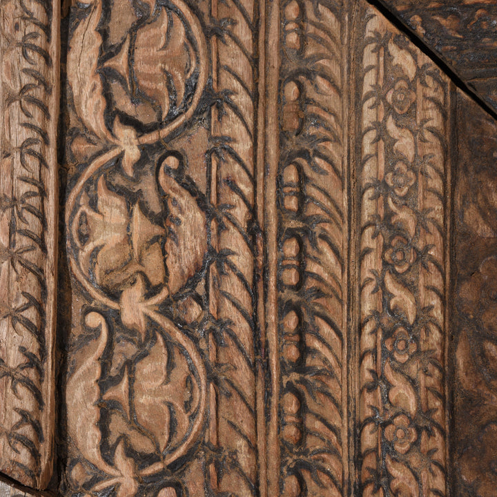 Carving Detail From Carved Teak Door - 19thC | Indigo Antiques