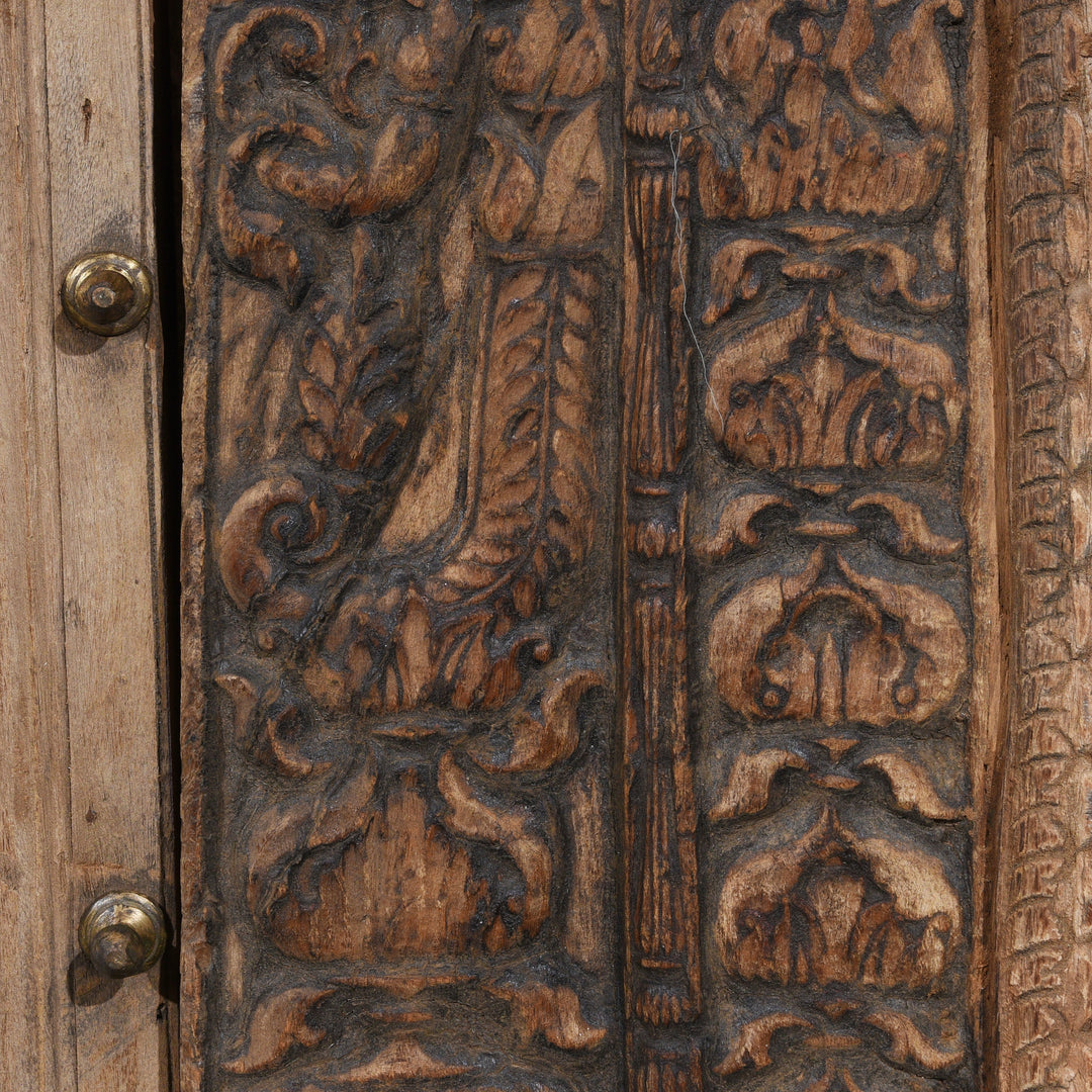Carving Detail From Carved Teak Door - 19thC | Indigo Antiques