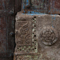 Painted Indian Reclaimed Door From Patan - 19thC