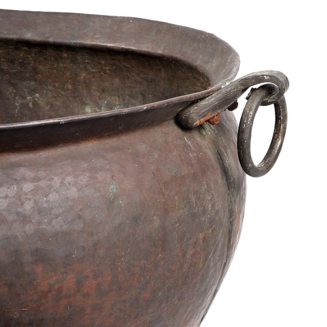 Indian Beaten Copper Planter - 19thC | Indigo Antiques