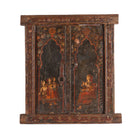 Painted Indian Window Shutter From Bikaner - 19thC
