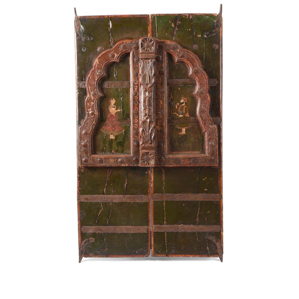Painted Indian Windows From Bikaner - 19thC