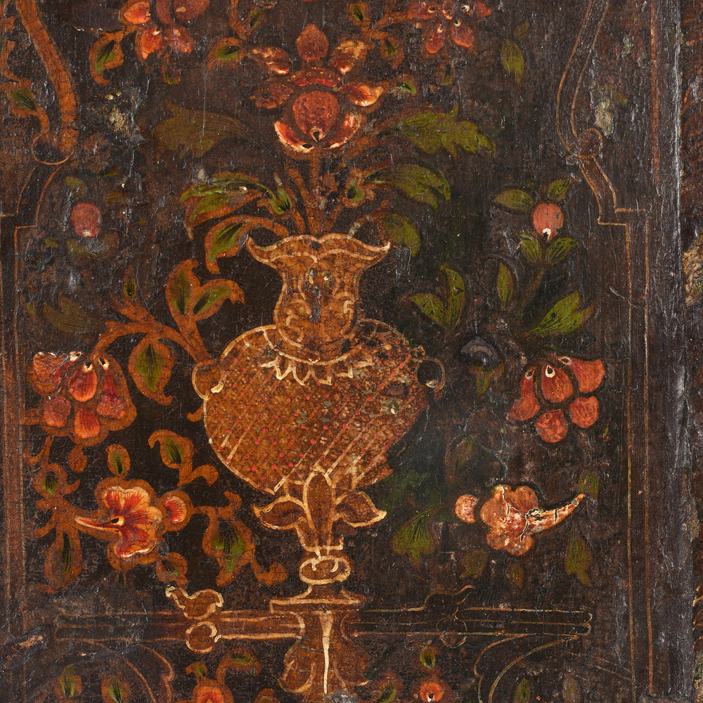 Paintwork Detail From Antique Painted Bikaner Shrine Shutters - 18thC | Indigo Antiques