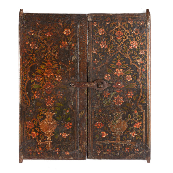 Painted Bikaner Shrine Shutters - 18thC