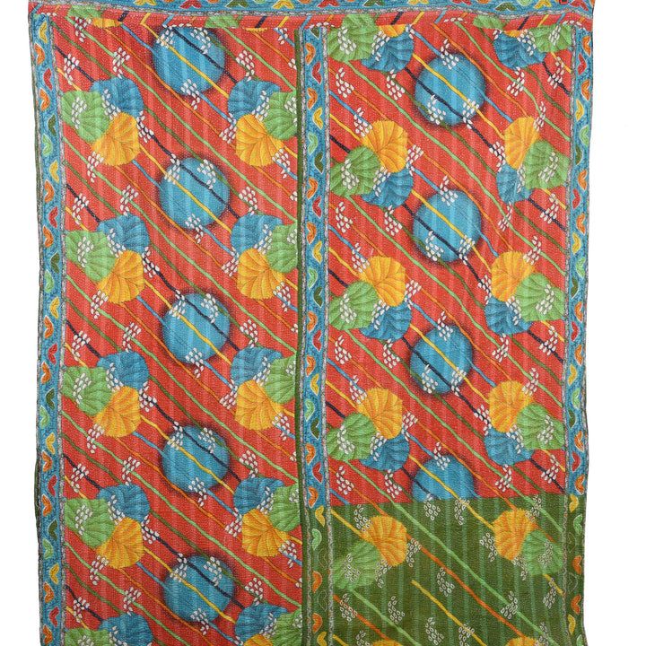 Side 1 Of Vintage Bengali Kantha Throw | Indigo Antiques