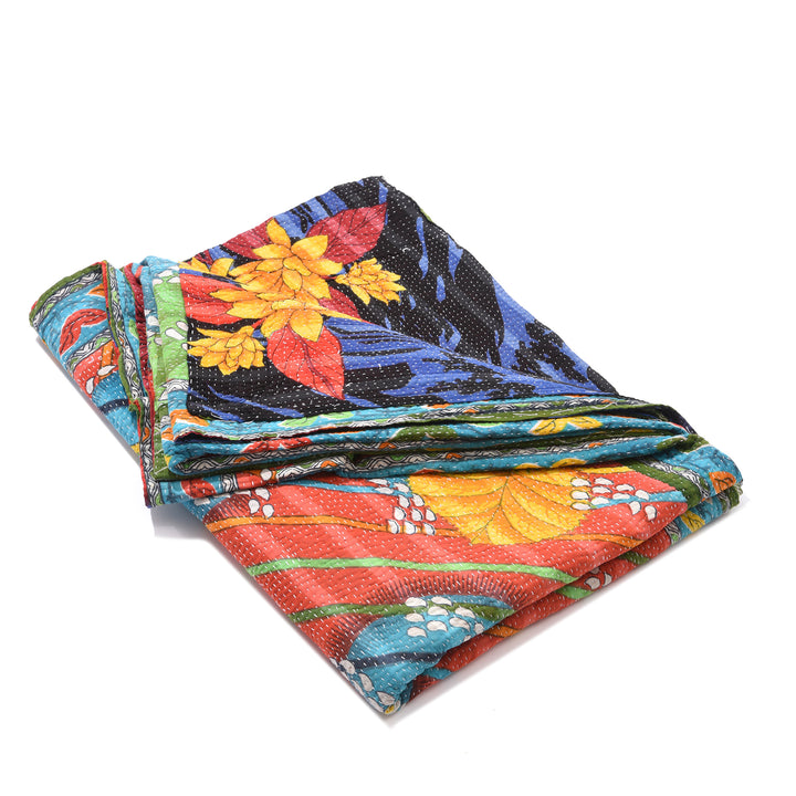 Vintage Bengali Kantha Throw | Indigo Antiques