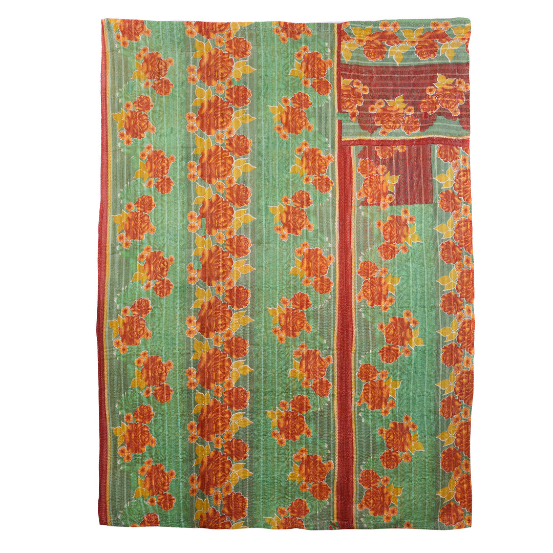 Side 2 Of Vintage Bengali Kantha Throw | Indigo Antiques
