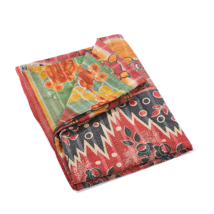 Vintage Bengali Kantha Throw | Indigo Antiques