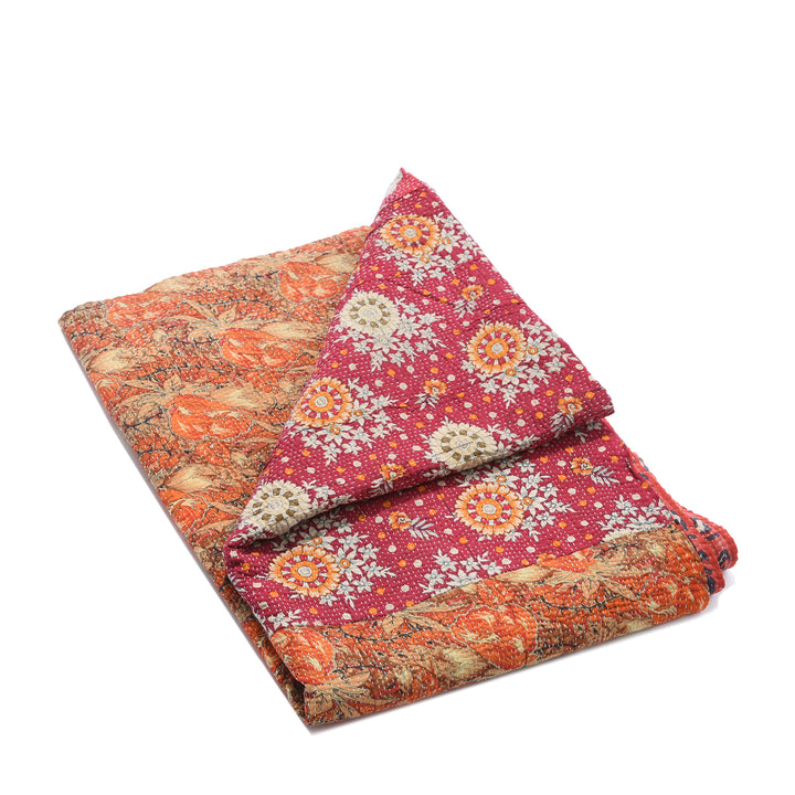 Vintage Bengali Kantha Throw | Indigo Antiques