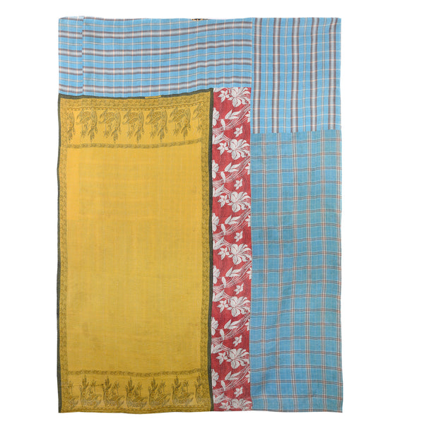 Vintage Bengali Kantha Throw Indigo Antiques