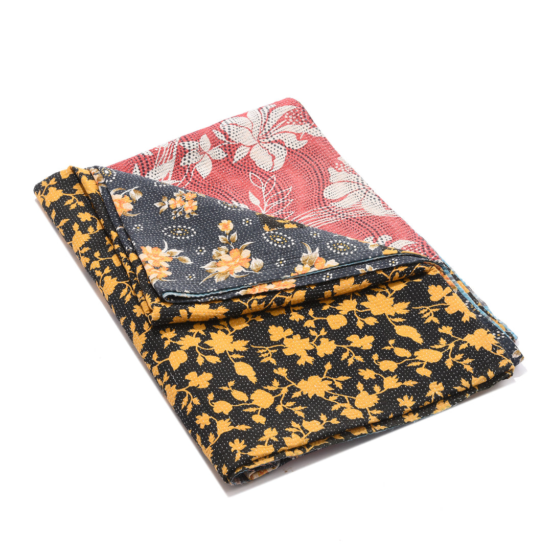 Vintage Bengali Kantha Throw | Indigo Antiques