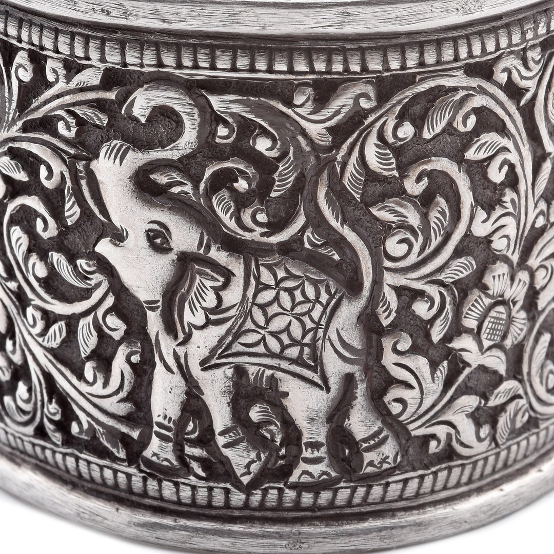 Tribal Indian Silver Elephant Cuff Bracelet | Indigo Antiques