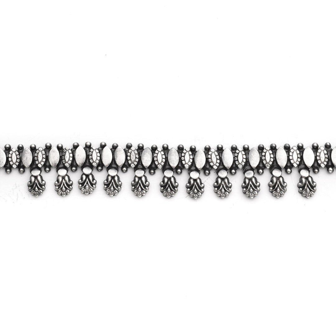 Silver Indian Tribal Boteh Necklace | Indigo Antiques