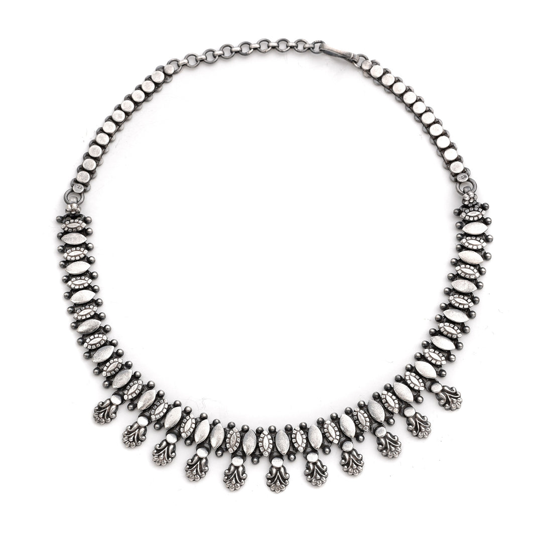Silver Indian Tribal Boteh Necklace | Indigo Antiques