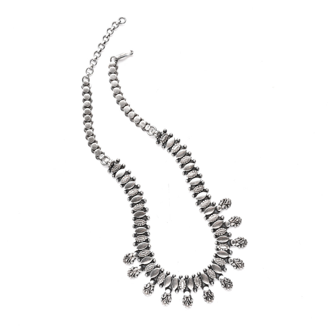 Silver Indian Tribal Boteh Necklace | Indigo Antiques