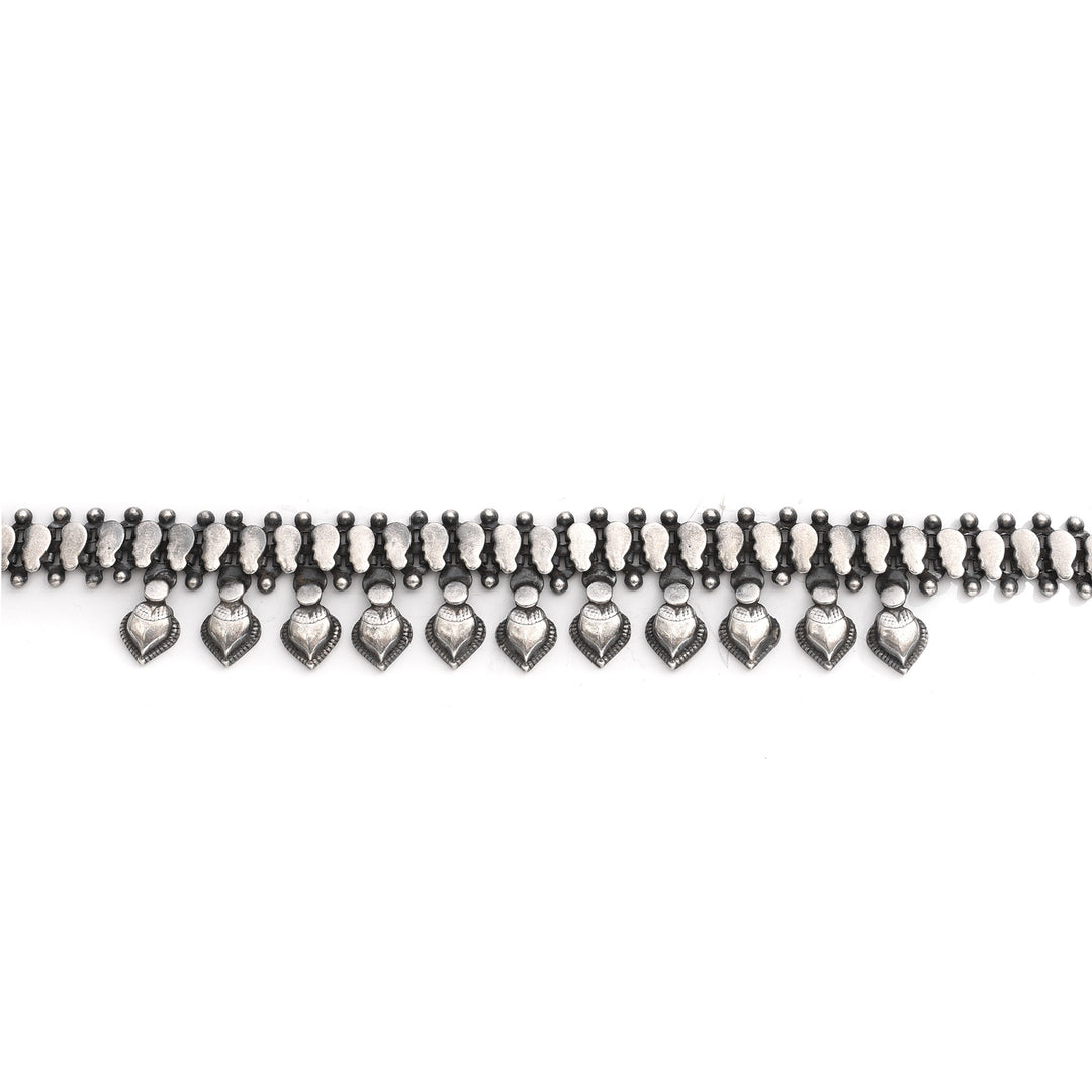 Silver Indian Tribal Boteh Necklace | Indigo Antiques