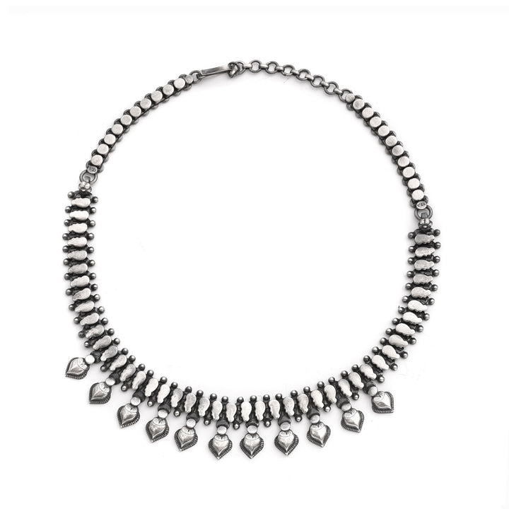 Silver Indian Tribal Boteh Necklace | Indigo Antiques