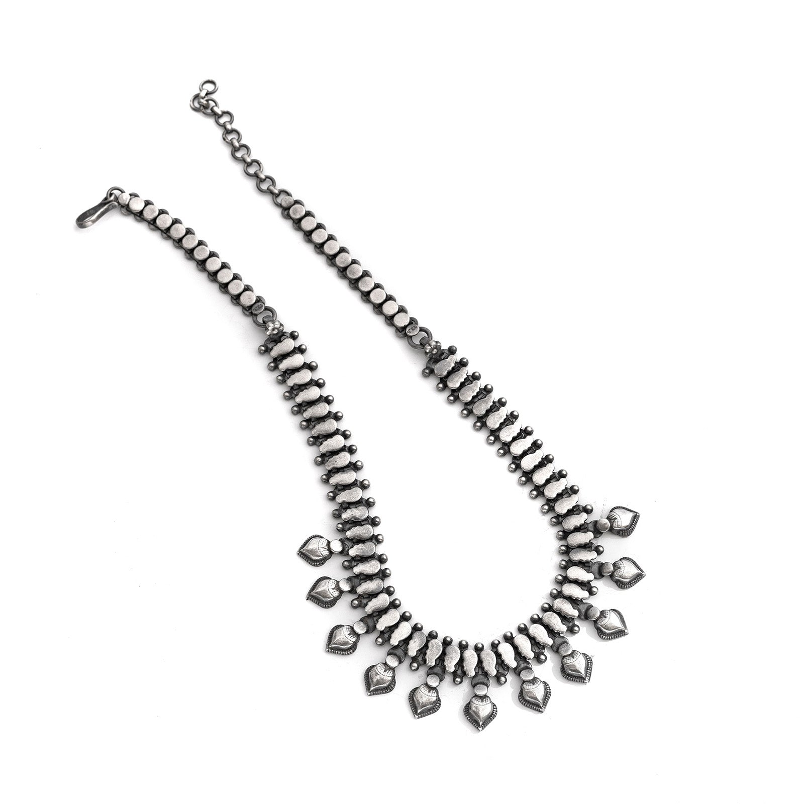 Silver Indian Tribal Boteh Necklace | Indigo Antiques
