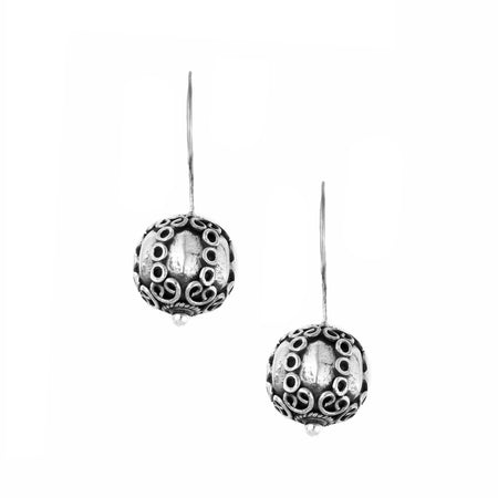 Tribal Silver Bell Earrings