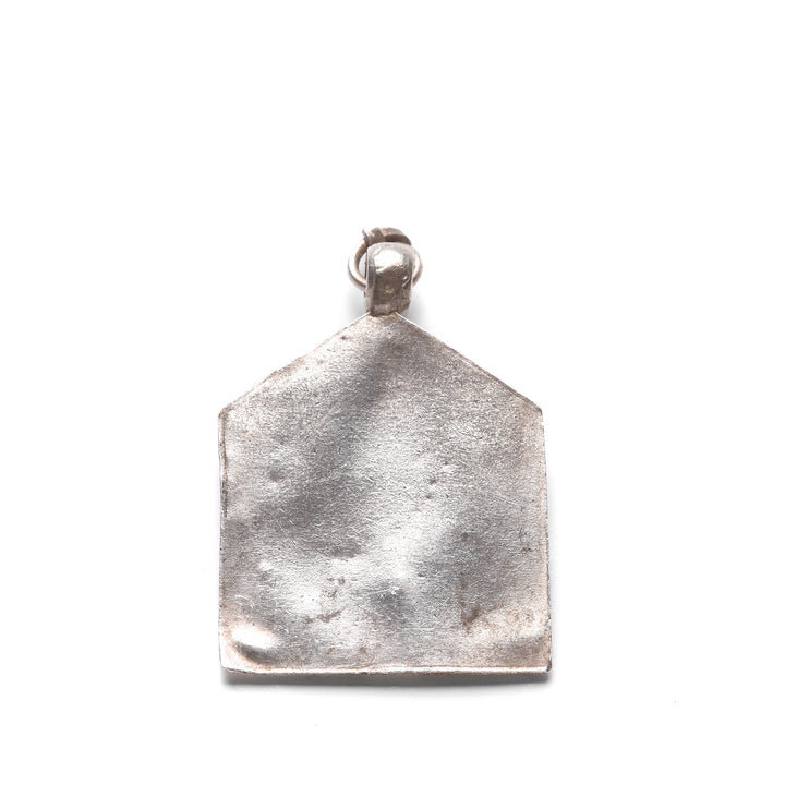 Back Of Antique Tribal Silver Bhumiya Raj Amulet - 19th Century | Indigo Antiques