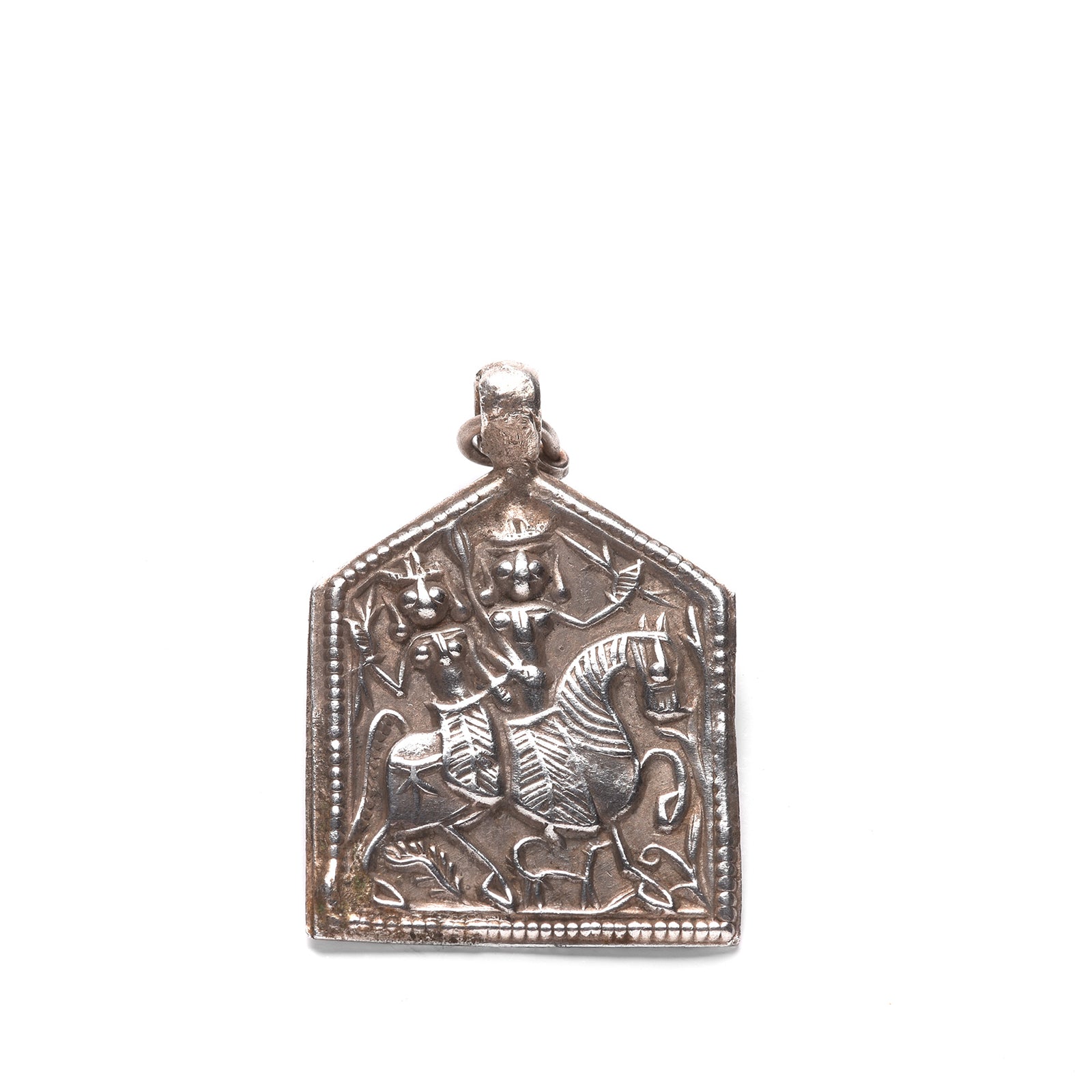Antique Tribal Silver Bhumiya Raj Amulet - 19th Century | Indigo Antiques