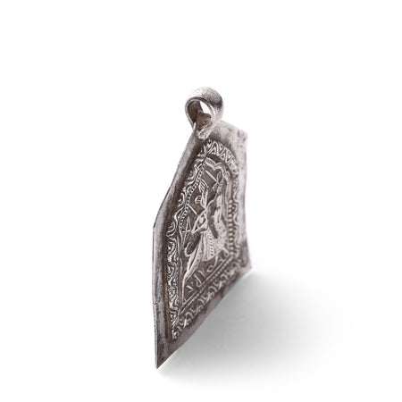 Tribal Silver Indian Amulet from Rajasthan - 19th Century