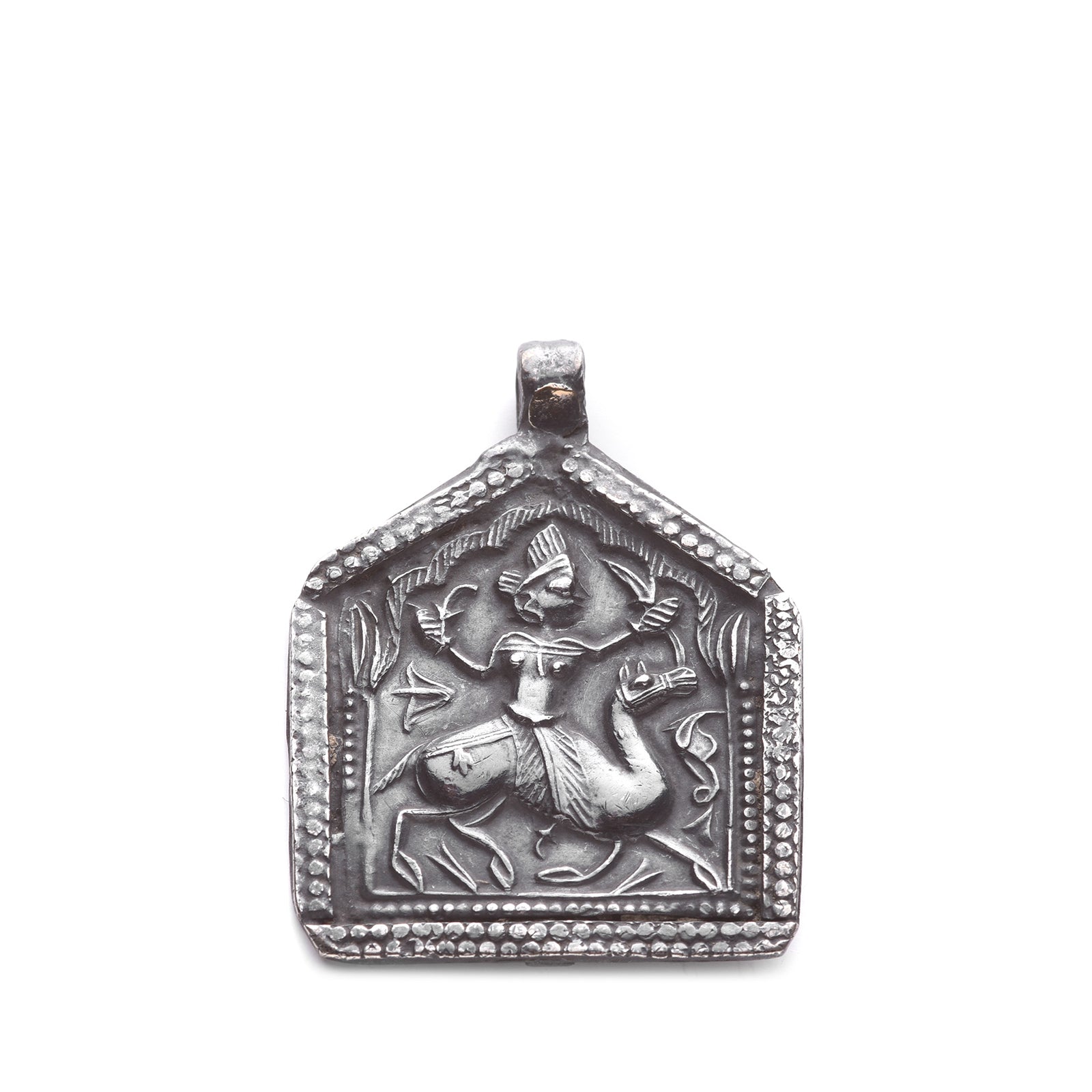 Tribal Silver Bhumiya Raj Amulet - 19thC | Indigo Antiques