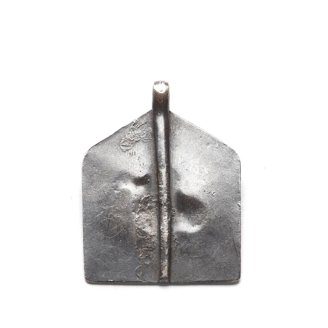 Reverse of Old Tribal Silver Amulet - from Rajasthan - 19thC | Indigo Antiques