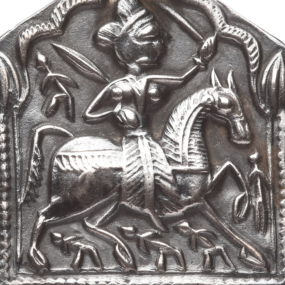 Old Tribal Silver Amulet - from Rajasthan - 19thC | Indigo Antiques