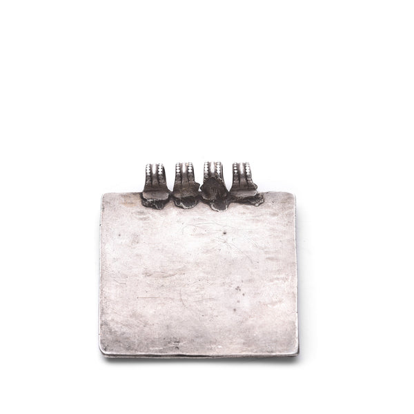 Tribal Silver Ganesh & Parvati Amulet - 19thC