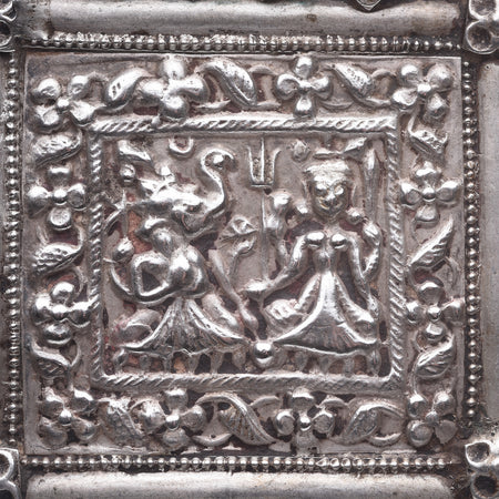 Tribal Silver Ganesh & Parvati Amulet - 19th Century