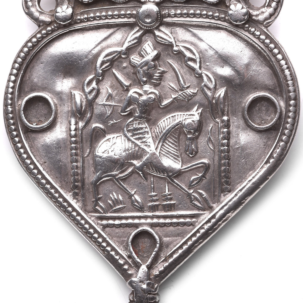 Tribal Silver Bhumiya Raj Amulet - 19thC