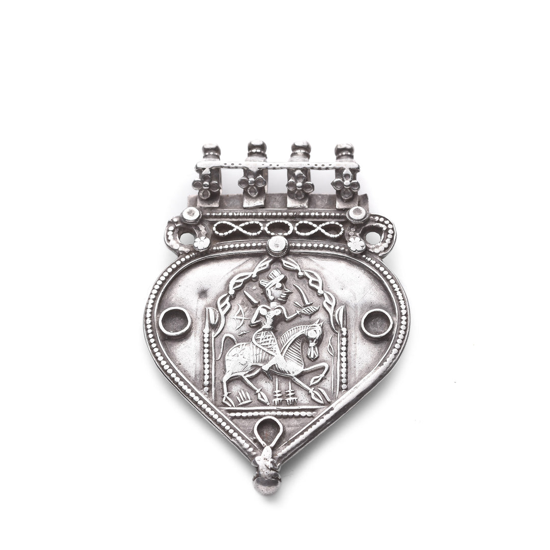 Tribal Silver Bhumiya Raj Amulet - 19thC | Indigo Antiques