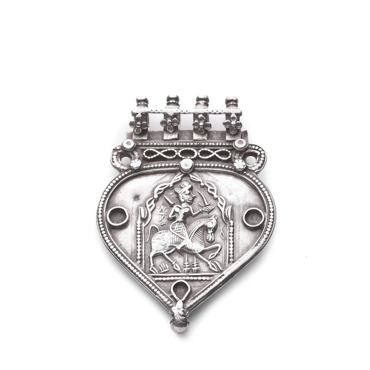Tribal Silver Bhumiya Raj Amulet - 19thC | Indigo Antiques