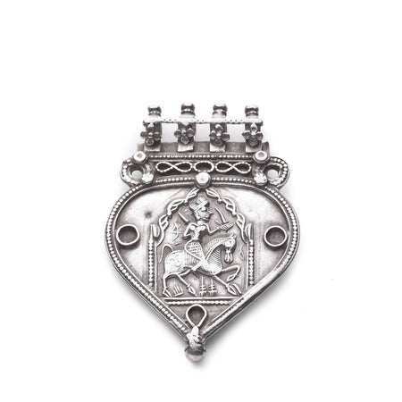 Tribal Silver Bhumiya Raj Amulet - 19th Century